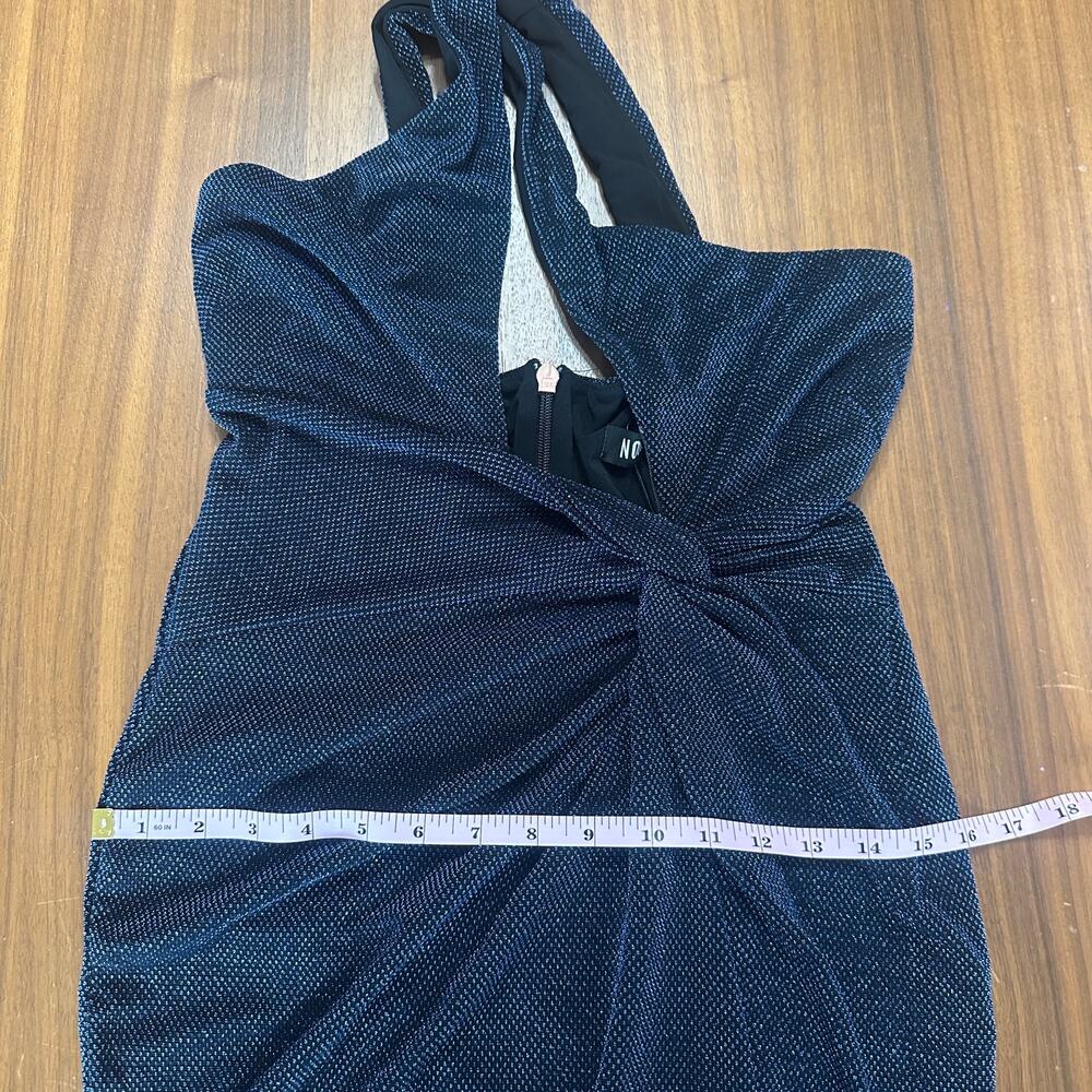 Nookie Navy Metallic Nova Gown, Revolve, New Year's, Holiday, Prom, Large NWT - Picture 5 of 11